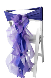 Lavender Organza Chair Sash Bows/Lavender Chair Covers