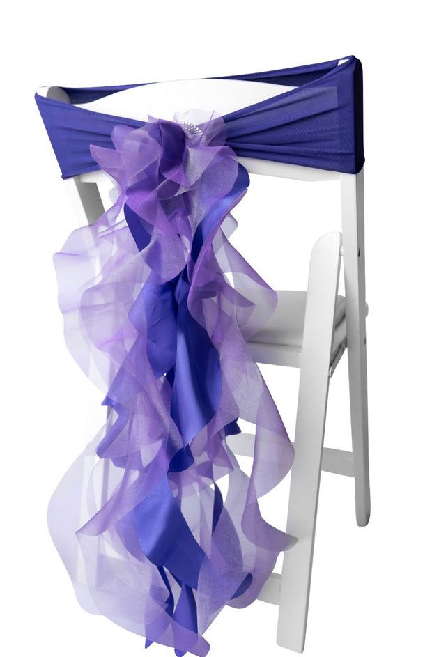 Turquoise Organza Chair Sash Bows/Turquoise Chair Covers