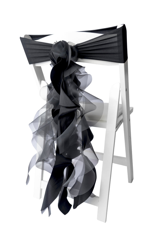 Custom Organza Chair Sash Bows/Chair Covers