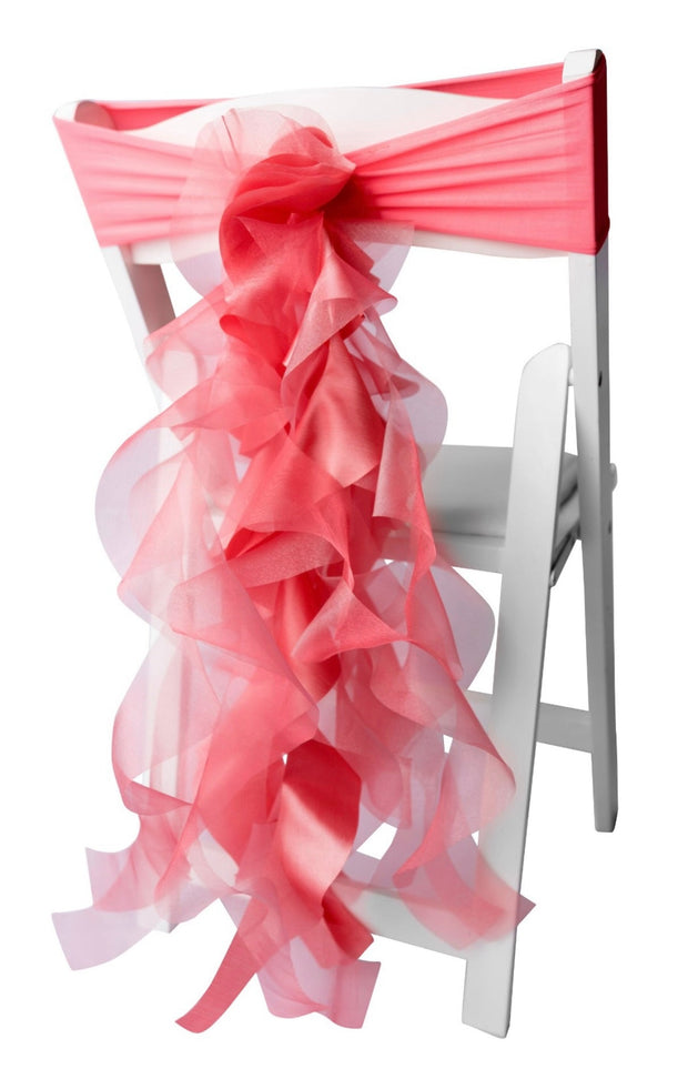 Lavender Organza Chair Sash Bows/Lavender Chair Covers