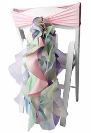 White Organza Chair Sash Bows/White Chair Covers