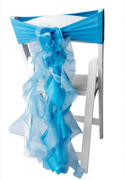 Pastel Rainbow Organza Chair Sash Bows/Pastel Rainbow Chair Covers