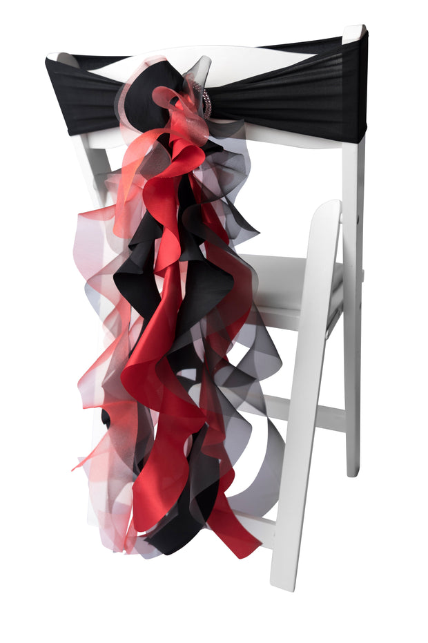 Custom Organza Chair Sash Bows/Chair Covers