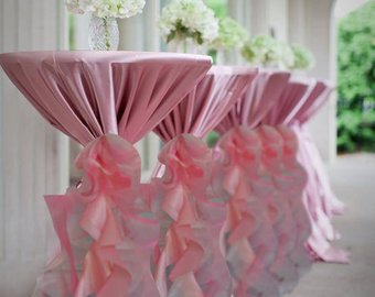 Highboy Table Organza Bows/Custom Highboy Table Decorations