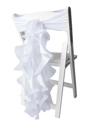 White Organza Chair Sash Bows/White Chair Covers